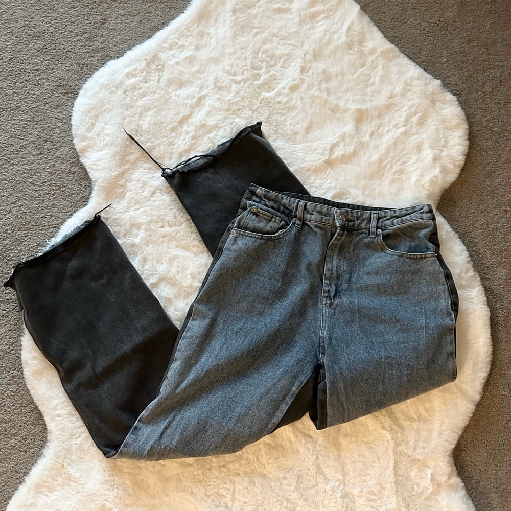 Beige Botany color block jeans
